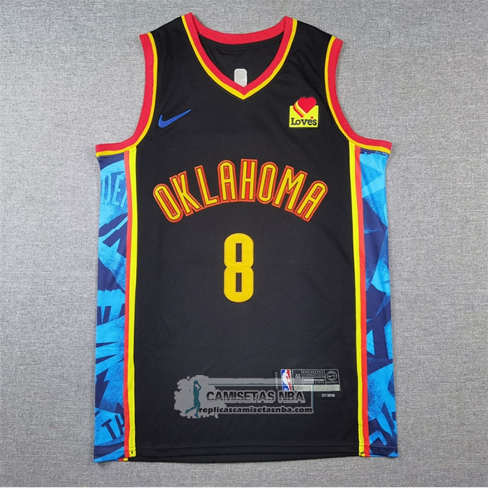 Camiseta Oklahoma City Thunder Jaylin Williams NO 8 Ciudad 2024-25 Negro